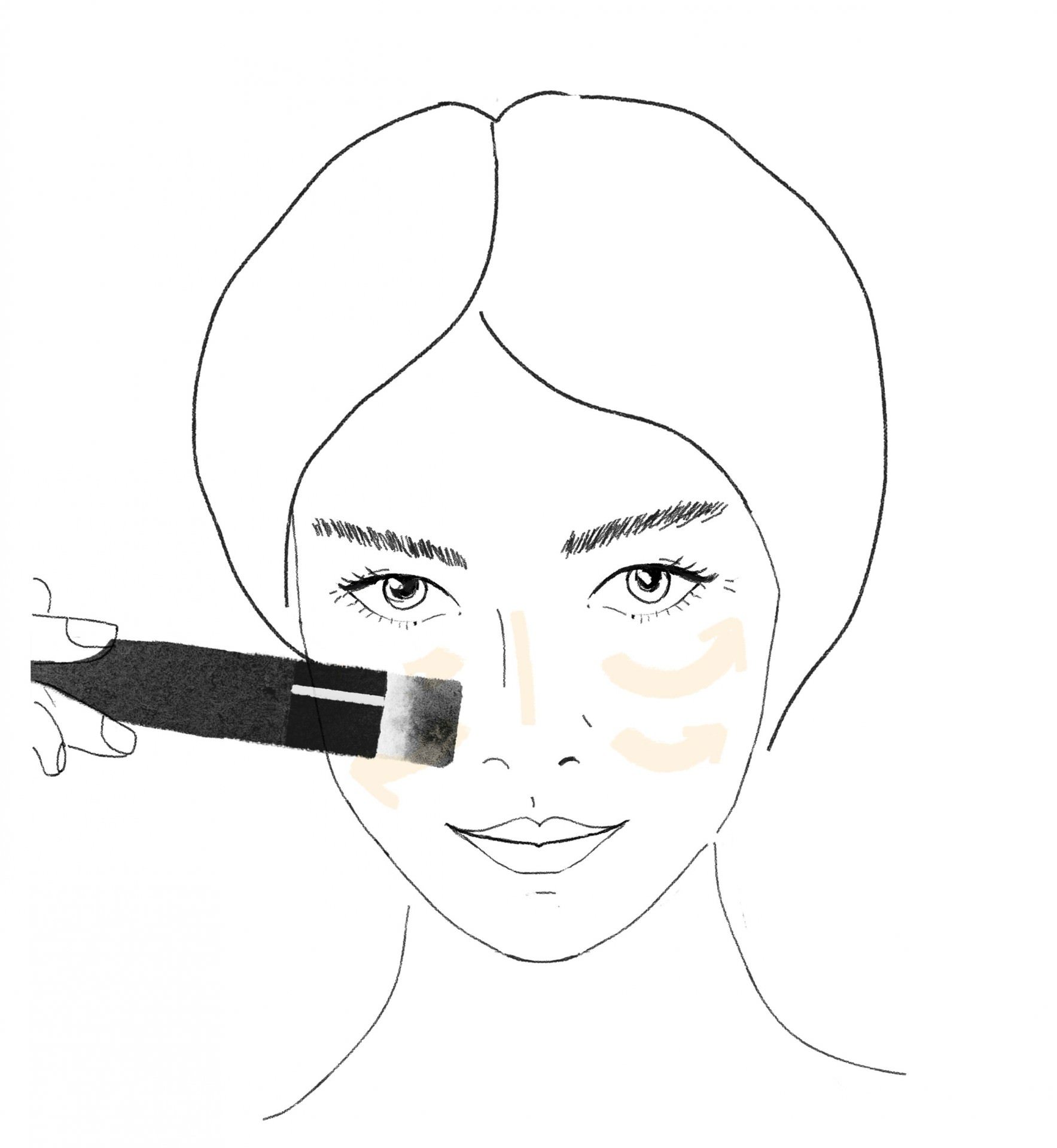 applying hiro foundation to the face