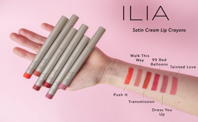ILIA's Satin Cream Lip Crayons Swatched