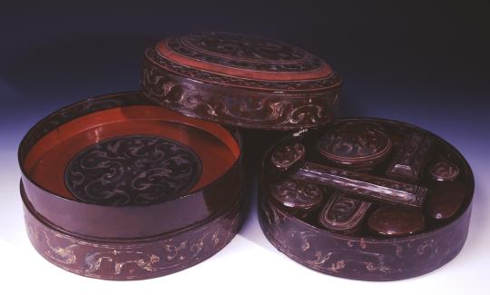 Two-Tiered Ancient Cosmetic Box