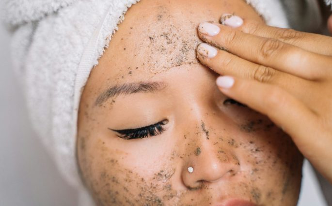 Girl Exfoliating Skincare - Photo by Anna Tarazevich